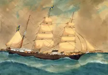 The barque Levant, 1875. Creator: George Frederick Gregory