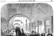The barrack hospital at Scutari during the Crimean War, 1854. Creator: Unknown