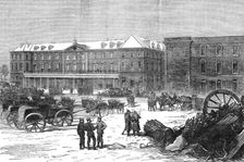 The barrack-square in the fortress of Mont Valérien, 1871. Creator: Unknown