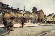 The Barracks at Soissons France, 1915, (1926).Artist: Francois Flameng