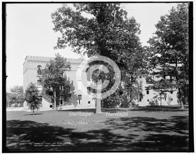 The Barracks from the rear, M.M.A., Orchard Lake, Michigan, between 1890 and 1901. Creator: Unknown.