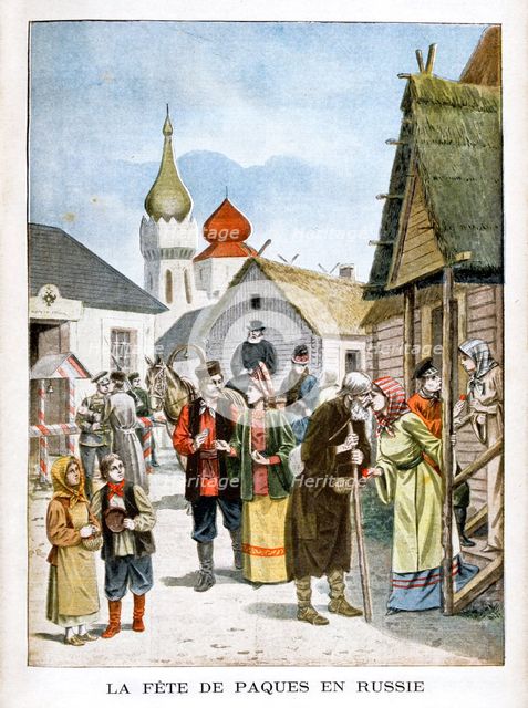 The barrel fete, Russia, 1901. Artist: Unknown