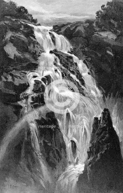 The Barron Falls near Cairns, Queensland, Australia, 1886.Artist: JR Ashton