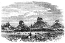 The Bartlow Hills (Grave Mounds of the Romans), Essex, 1864. Creator: Unknown