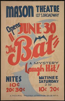 The Bat, Los Angeles, 1936. Creator: Unknown