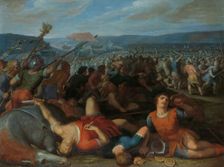 The Batavians Defeating the Romans on the Rhine, 1600-1613. Creator: Otto Van Veen