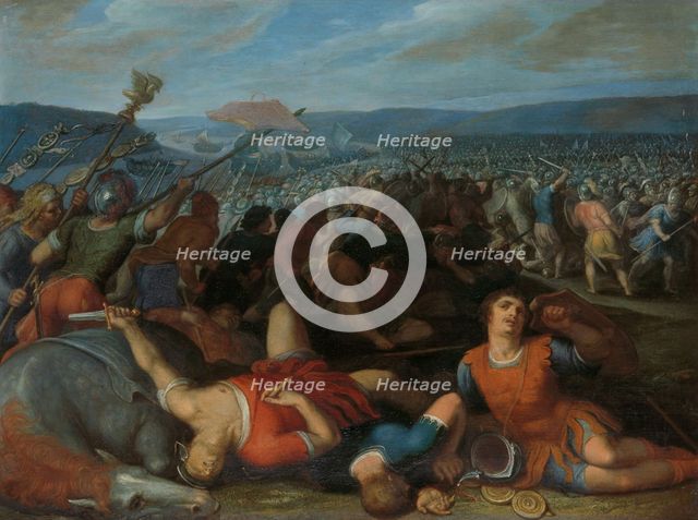 The Batavians Defeating the Romans on the Rhine, 1600-1613. Creator: Otto Van Veen.