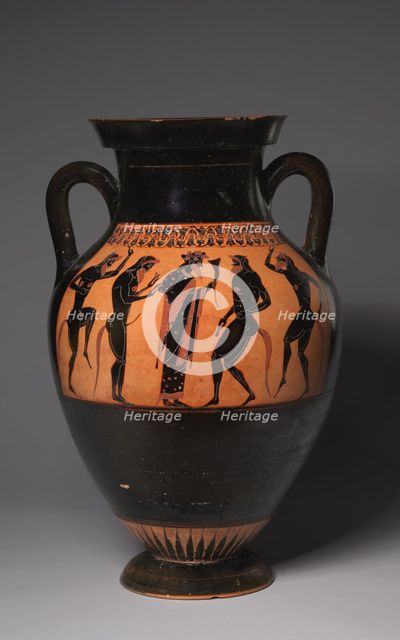 The Bateman Amphora (Wine Jar), c. 530-520 BC. Creator: Lysippides Painter (Greek), manner of.