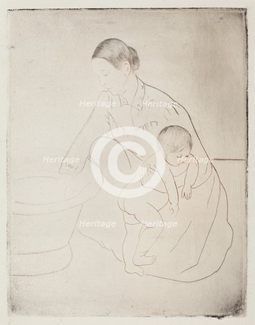 The Bath, 1890-1891. Creator: Mary Cassatt.