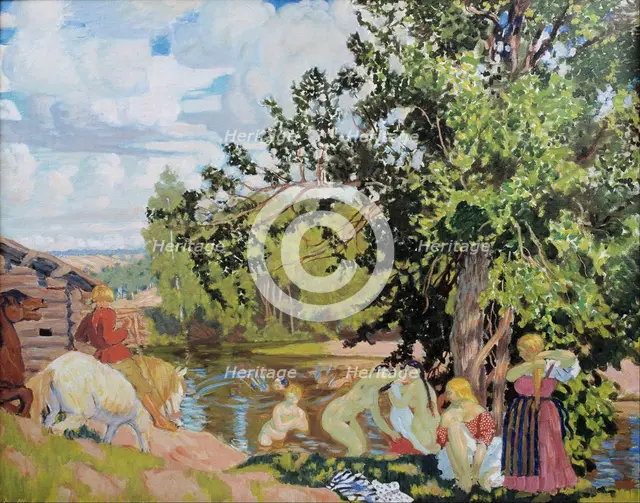 The Bath, 1910. Artist: Kustodiev, Boris Michaylovich (1878-1927)