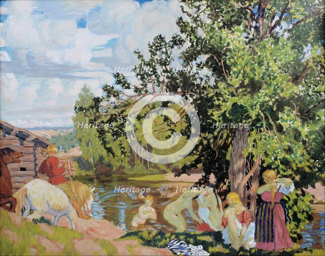 The Bath, 1910. Artist: Kustodiev, Boris Michaylovich (1878-1927)