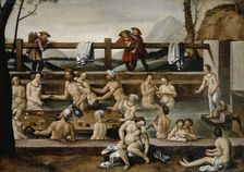 The Bath at Leuk (?) , 1597. Creator: Bock, Hans, the Elder (ca. 1550-1623)