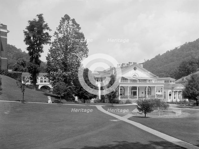 The Bath house and viaduct, Virginia Hot Springs, c.between 1910 and 1920. Creator: Unknown.