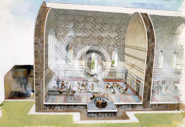 The bath house at Wroxeter Roman City, c1st-3rd century, (1990-2010).  Artist: Ivan Lapper.