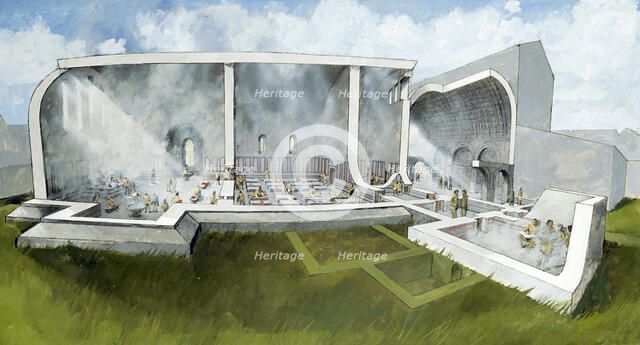 The bath house at Wroxeter Roman City, c2nd century, (c1990-2010). Artist: Ivan Lapper.