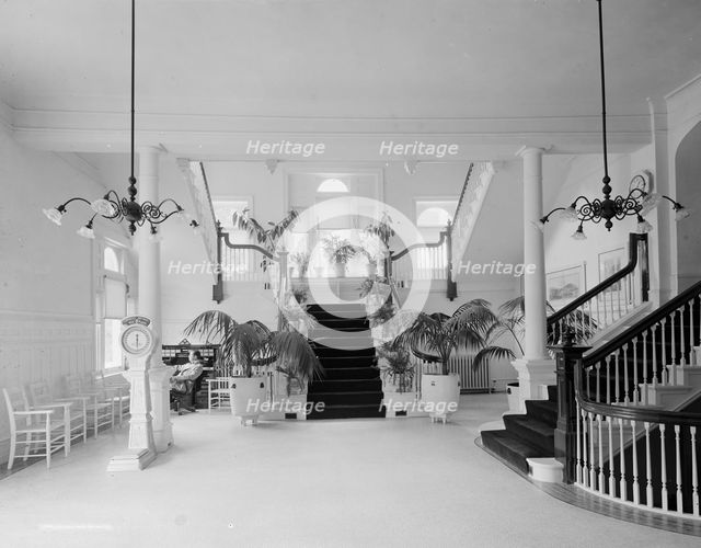 The Bath house foyer, Virginia Hot Springs, c.between 1910 and 1920. Creator: Unknown.