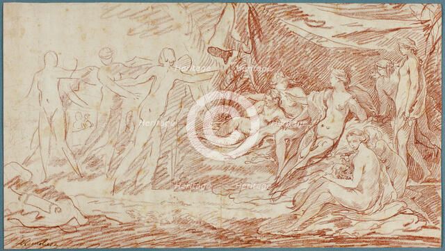 The Bath of Diana, c. 1738. Creator: Pierre Charles Trémolières.