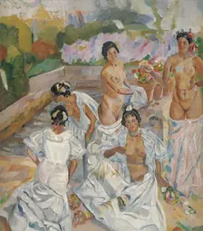 The Bath (Seville). Artist: Iturrino, Francisco (1864-1924)