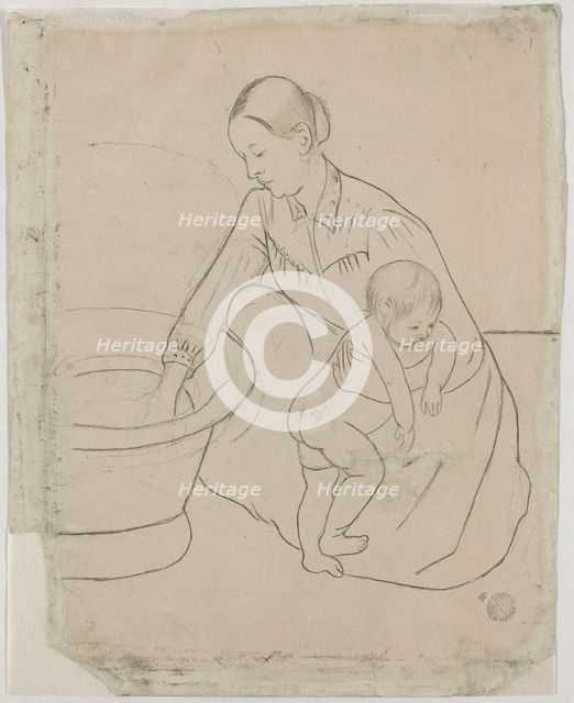 The Bath [verso], 1890-1891. Creator: Mary Cassatt.