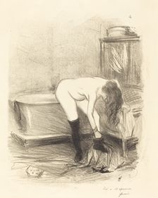 The Bath (vertical plate), c. 1896. Creator: Jean Louis Forain