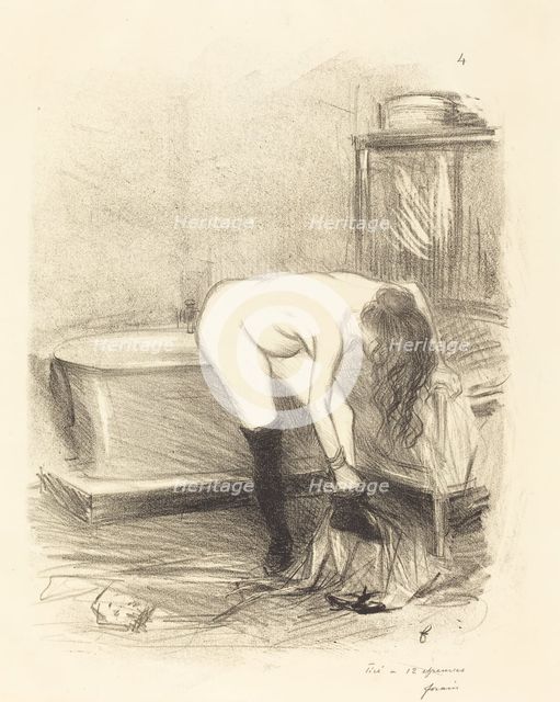 The Bath (vertical plate), c. 1896. Creator: Jean Louis Forain.
