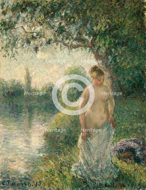 The Bather, 1895. Creator: Camille Pissarro.