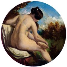 The Bather 19th century.Artist: William Etty