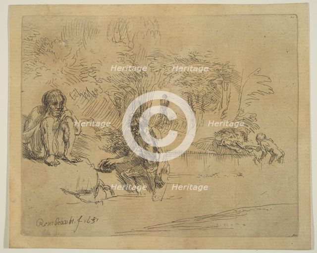The Bathers, 1651. Creator: Unknown.