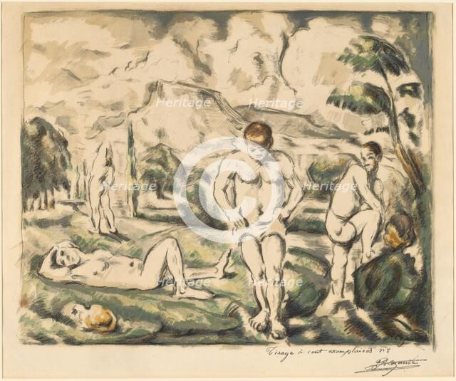 The Bathers (Large Plate), 1896-1897. Creator: Paul Cezanne.