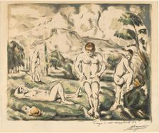 The Bathers (Large Plate), 1896-1897. Creator: Paul Cezanne