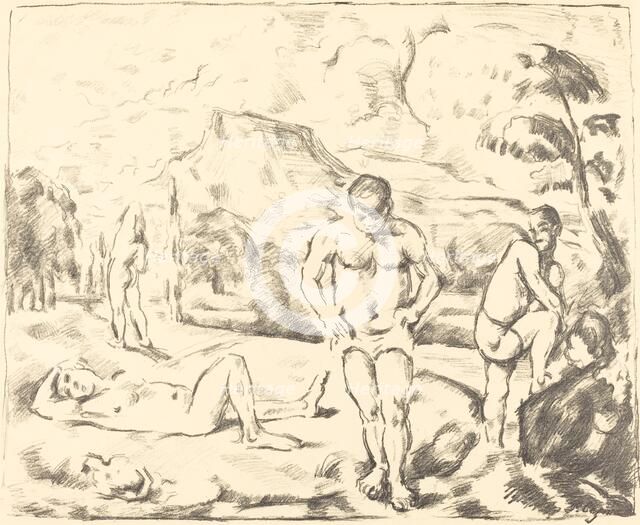 The Bathers (Large Plate), 1896-1897. Creator: Paul Cezanne.
