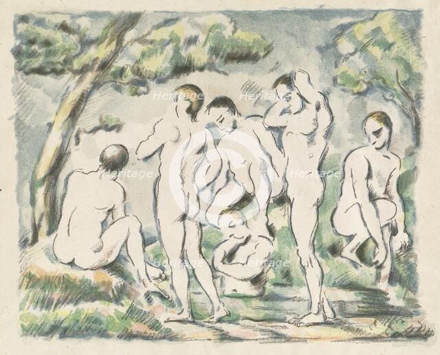 The Bathers (Small Plate), 1897. Creator: Paul Cezanne.