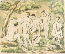 The Bathers (Small Plate), 1897. Creator: Paul Cezanne