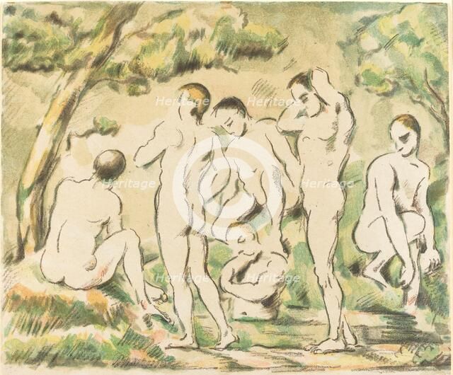 The Bathers (Small Plate), 1897. Creator: Paul Cezanne.