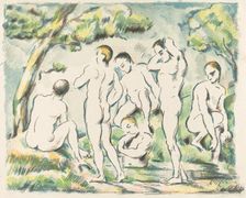 The Bathers (Small Plate), 1897. Creator: Paul Cezanne
