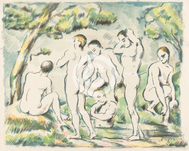 The Bathers (Small Plate), 1897. Creator: Paul Cezanne.