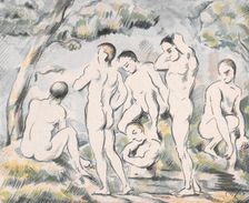 The Bathers (Small Plate), 1897. Creator: Paul Cezanne