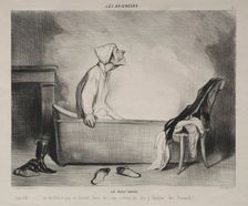 The Bathers, plate 12:The Hot Bath, 28 October 1839. Creator: Honoré Daumier (French, 1808-1879); Aubert