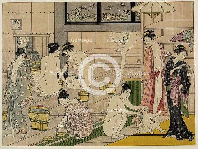 The Bathhouse Women, 1790s. Artist: Kiyonaga, Torii (1752-1815)
