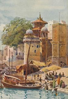 The Bathing Ghats, Benares c1880 (1905). Creator: Alexander Henry Hallam Murray