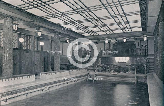 'The Bathing Pool on board S.S. Empress of Britain', 1931. Artist: Stewart Bale Limited.