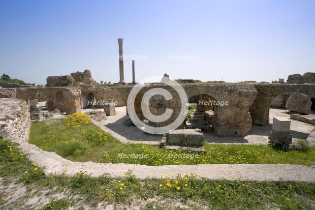 The Baths of Antoninus Pius at Carthage, Tunisia. Artist: Samuel Magal