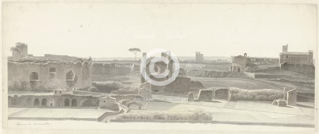 The Baths of Caracalla and Three Capitals from the Villa Mattei in Rome, c.1809-c.1812. Creator: Josephus Augustus Knip.