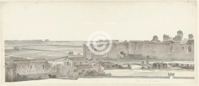 The Baths of Caracalla and Two Capitals from the Villa Mattei in Rome, c.1809-c.1812. Creator: Josephus Augustus Knip.
