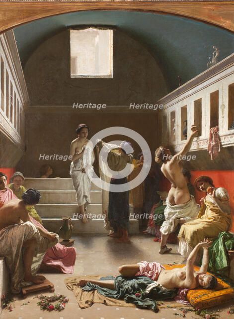 The Baths of Pompeii, 1861. Artist: Morelli, Domenico (1826-1901)