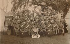The Battalion Band of the First Battalion, The Queen's Own Royal West Kent Regiment. Poona, India, 1