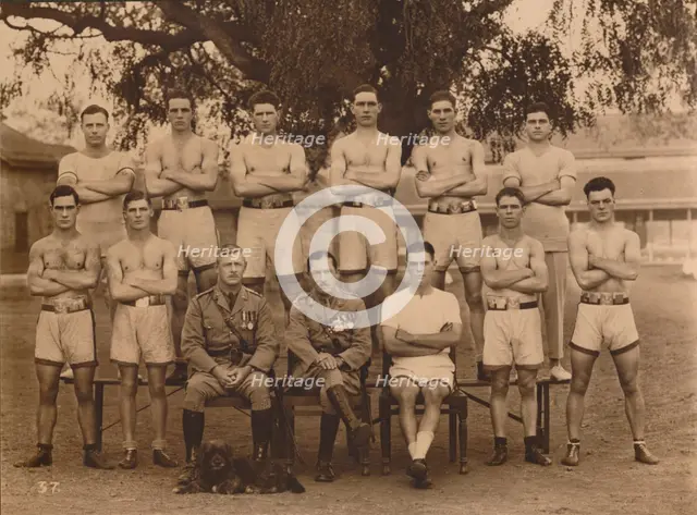The Battalion Boxing Team of the First Battalion, The Queen's Own Royal West Kent Regiment. Poona, I Artist: Unknown