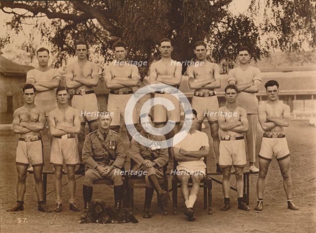 The Battalion Boxing Team of the First Battalion, The Queen's Own Royal West Kent Regiment. Poona, I Artist: Unknown