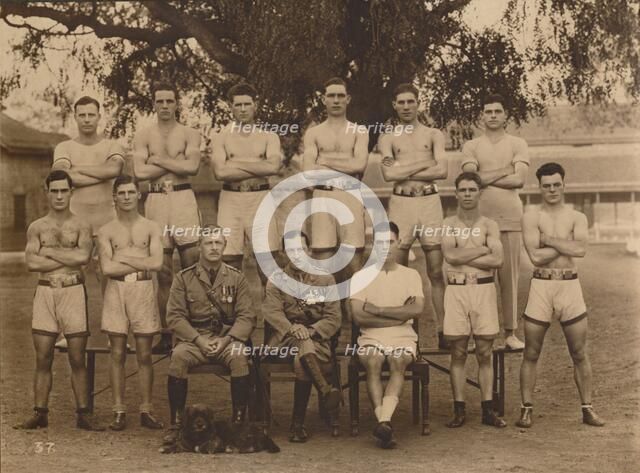 The Battalion Boxing Team of the First Battalion, The Queen's Own Royal West Kent Regiment. Poona, I Artist: Unknown