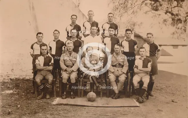The Battalion Football Team of the First Battalion, The Queen's Own Royal West Kent Regiment. Poona, Artist: Unknown